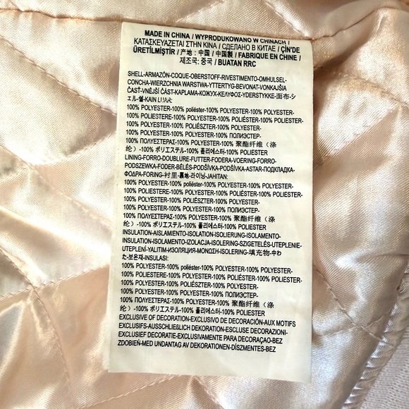 VTG Vans California Satin BomberJacket Tiger Floral Embroidery‎ Pink Womans SZ S - Picture 15 of 16